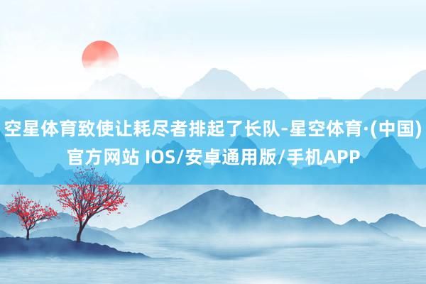 空星体育致使让耗尽者排起了长队-星空体育·(中国)官方网站 IOS/安卓通用版/手机APP