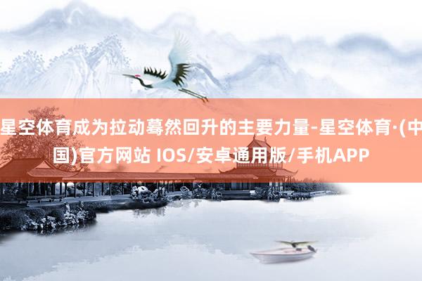 星空体育成为拉动蓦然回升的主要力量-星空体育·(中国)官方网站 IOS/安卓通用版/手机APP