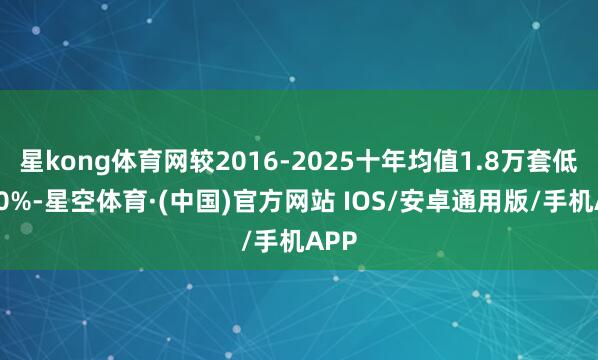 星kong体育网较2016-2025十年均值1.8万套低约10%-星空体育·(中国)官方网站 IOS/安卓通用版/手机APP